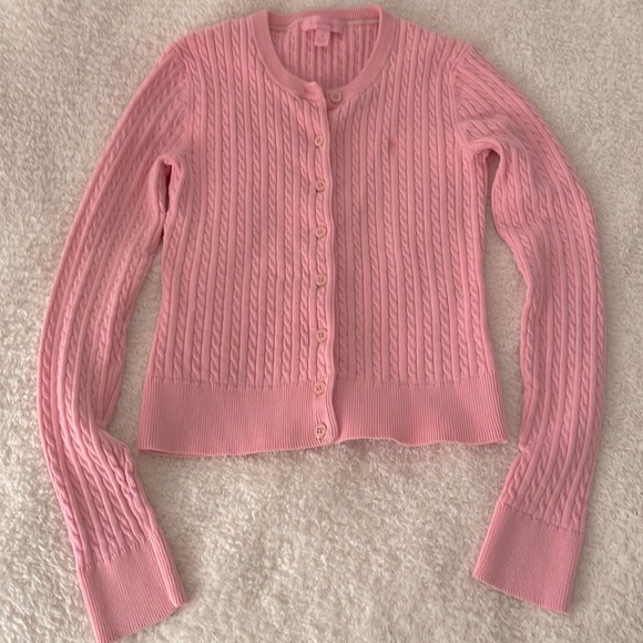 ⭐️ SOLD- Lilly Pulitzer Long Sleeve Cable Knit Cardigan Sweater - Picture 2 of 14